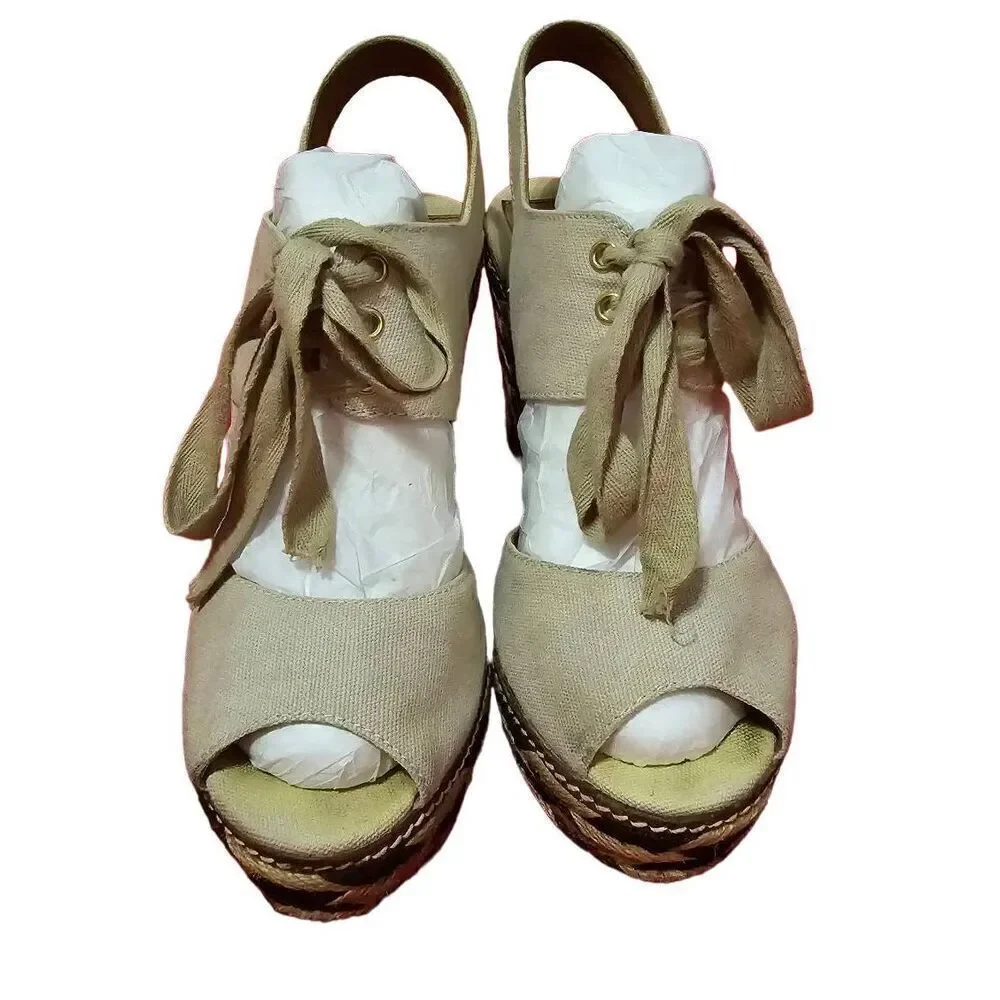 Tory Burch Linley High Wedge Espadrilles